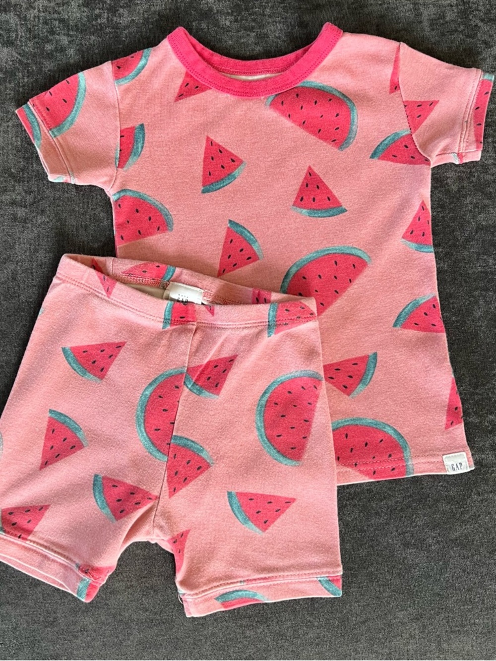 Gap Girls Watermelon Pajama Set Size 3